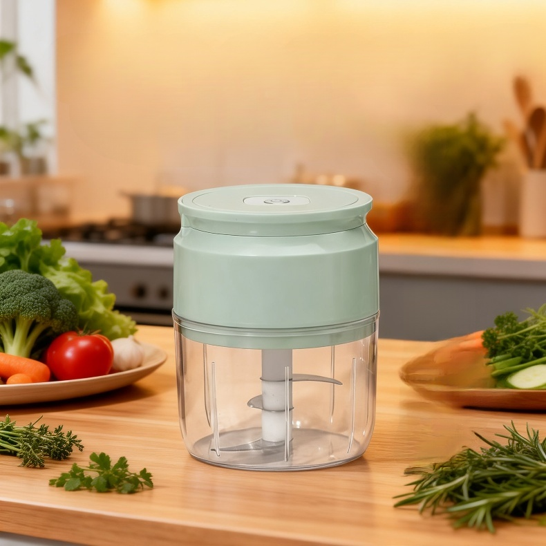 Small Electric Garlic Pounder Cooker Kitchen Coarse Fine Mini Time Effort Saving