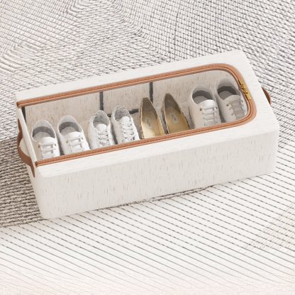 Multipurpose Shoe Organizer – Stackable Dustproof Shoe Box for Closet, Dorm, and Car Trunk