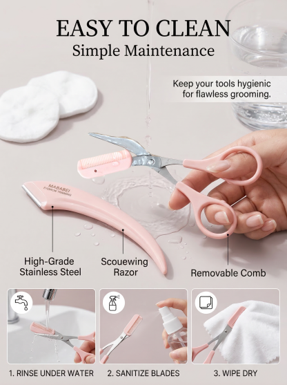 [INS Bestseller] Eyebrow Trimmer and Scissors Set