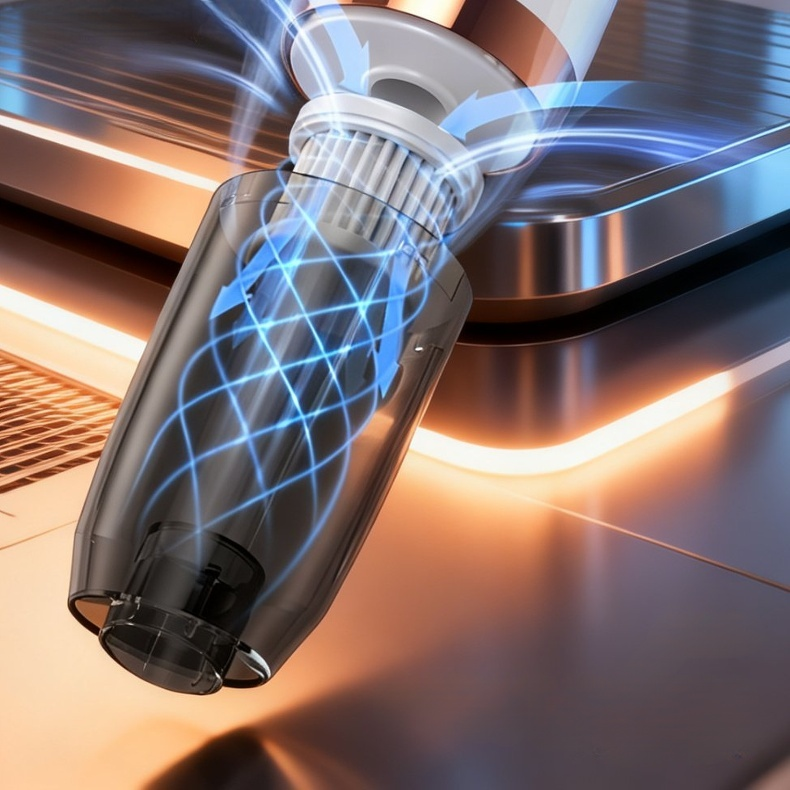 Handheld vacuum cleaner with easy grip handle