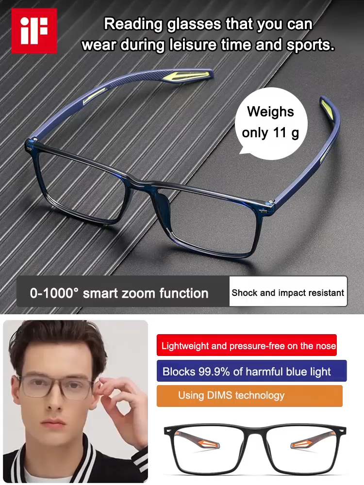 New stylish blue light blocking reading glasses for men and women
