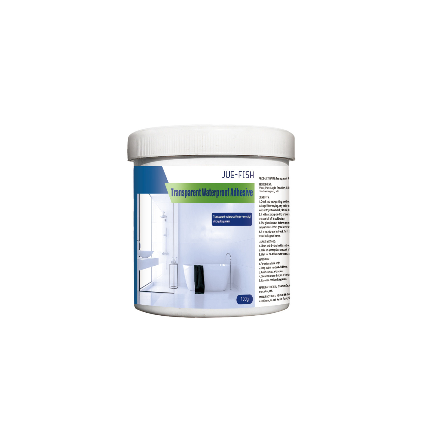 Fish transparent waterproof glue