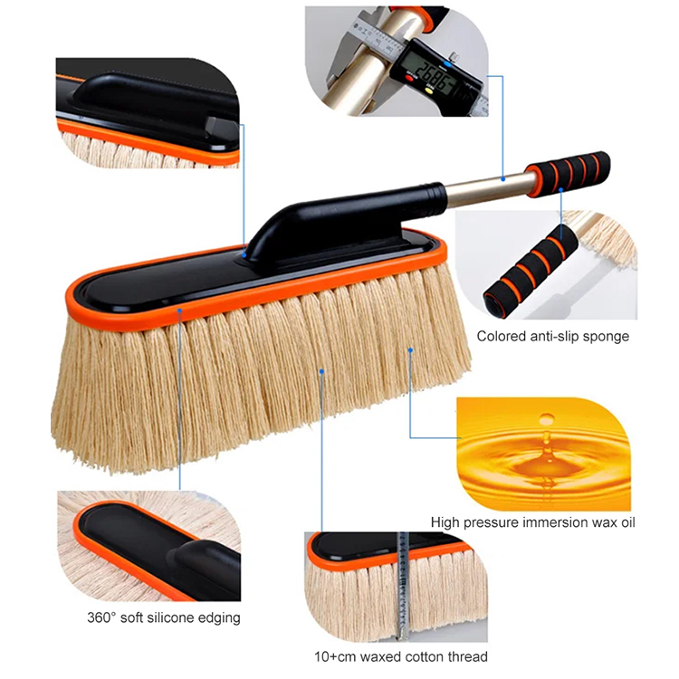 Cotton wax car cleaning mop