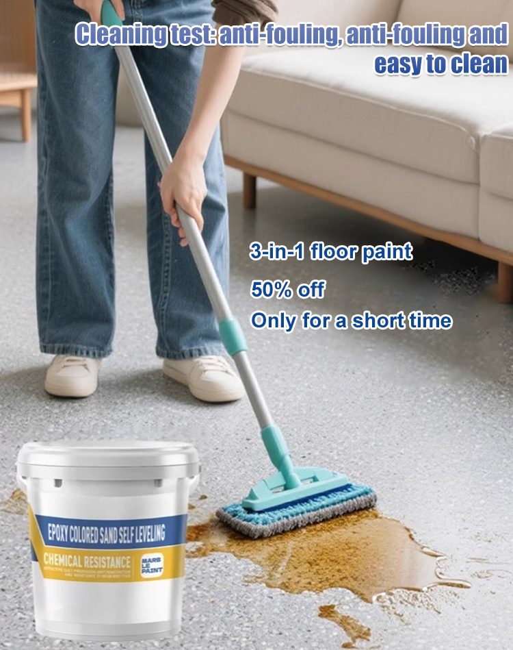 Imitation marble colored sand self-leveling floor paint