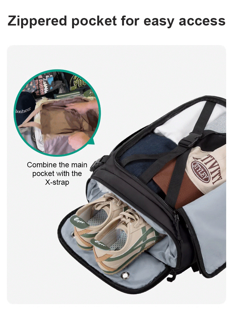 【Weight-reducing backpack】Box-shaped large-capacity backpack