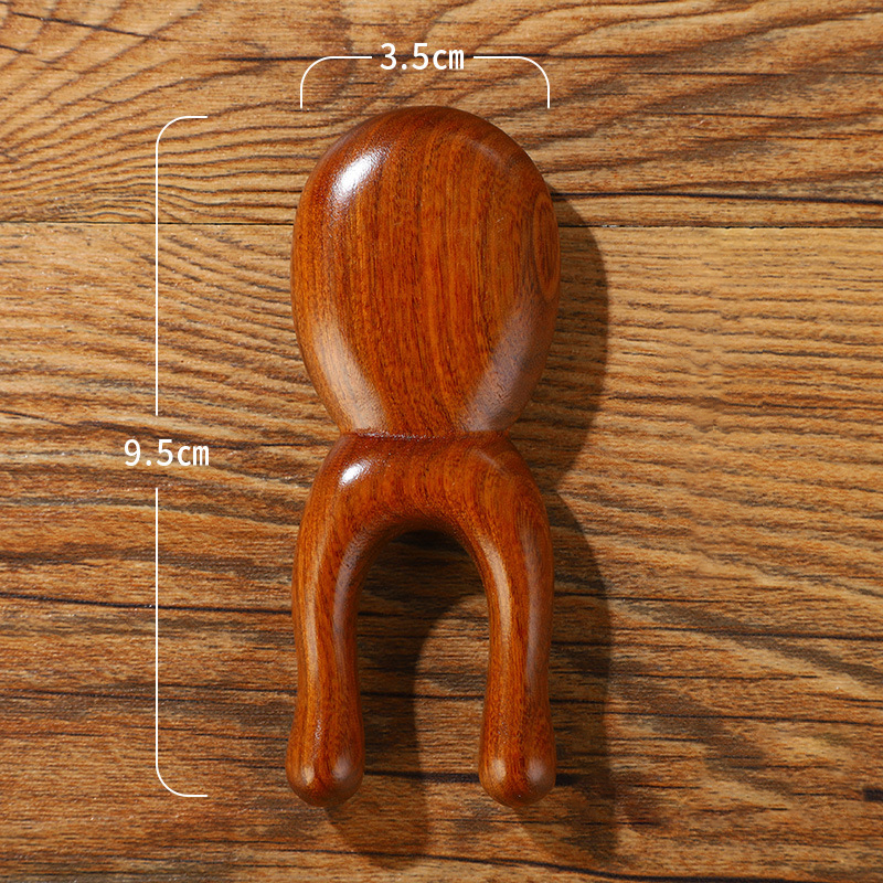 Gold wire five-tooth large ball massage comb