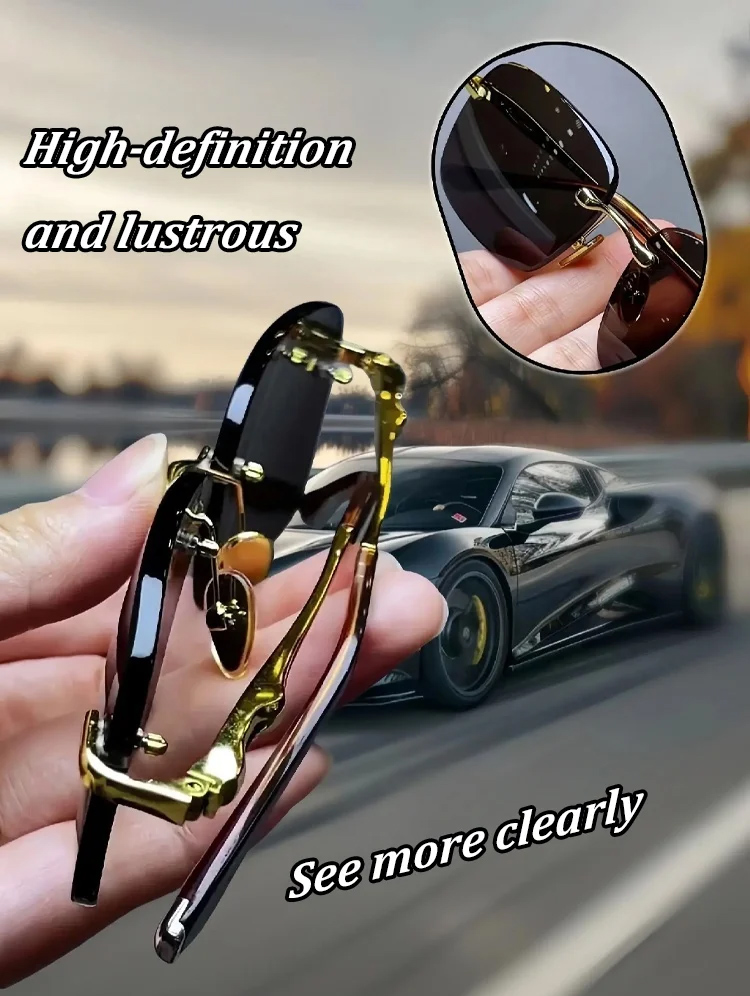 Crystal Stone Frameless Protective Sunglasses