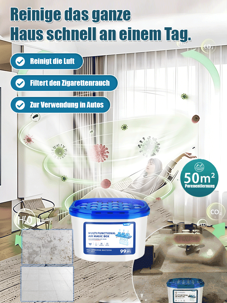 [Ein Jahr lang kein Putzen nötig, Staub und Gerüche verschwinden] Zauberbox zur Staubentfernung