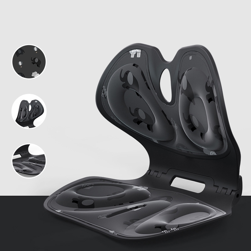 Foldable Lumbar Support and Backrest Integrated Seat Cushion for Correcting Posture