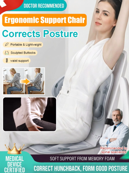 Foldable Lumbar Support and Backrest Integrated Seat Cushion for Correcting Posture