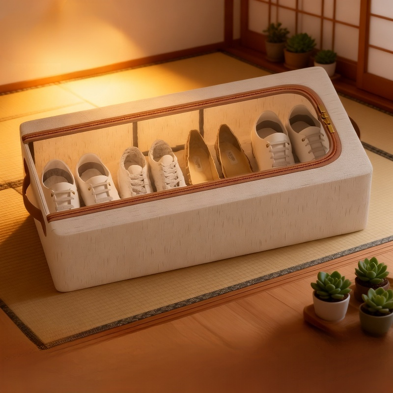 Multipurpose Shoe Organizer – Stackable Dustproof Shoe Box for Closet, Dorm, and Car Trunk