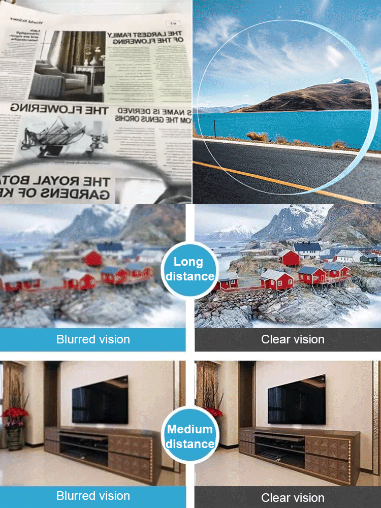 Intelligent zoom anti-blue light presbyopia glasses