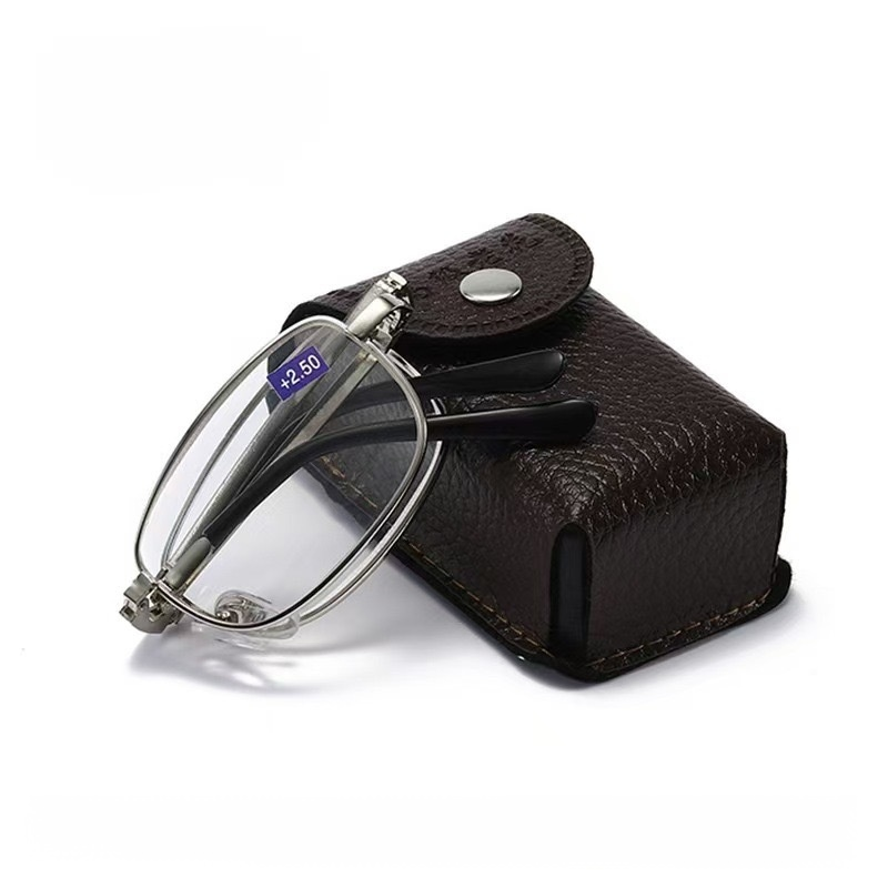 Auto-zoom folding anti-blue light reading glasses