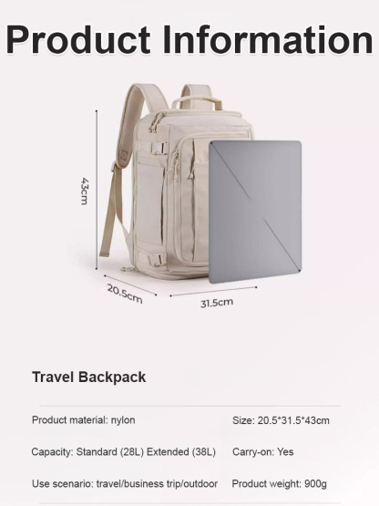 【Weight-reducing backpack】Box-shaped large-capacity backpack