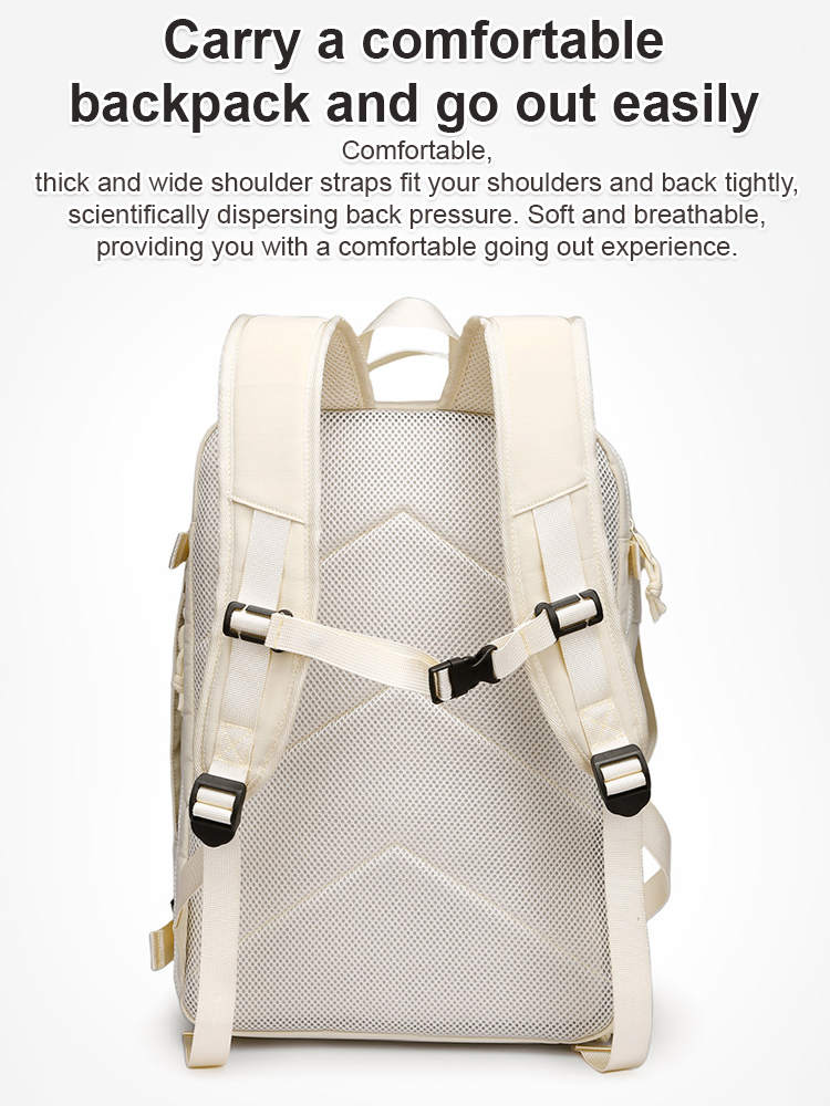 【Weight-reducing backpack】Box-shaped large-capacity backpack