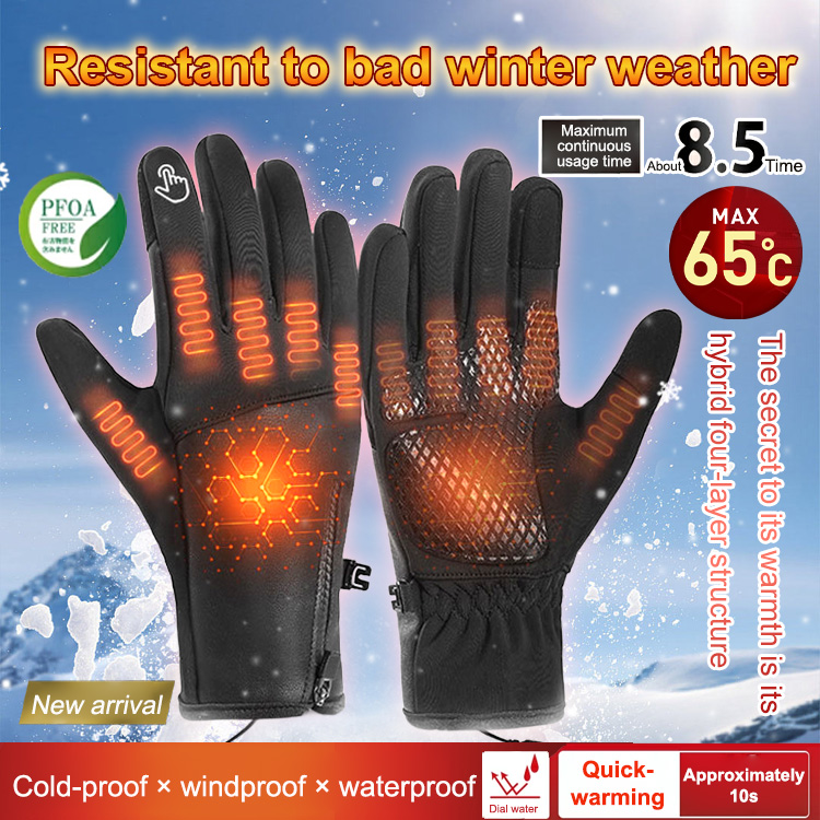 Electric heated men's and women's thermal gloves