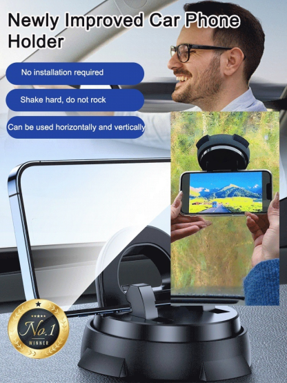 Intelligent suction cup multifunction console with navigation phone holder