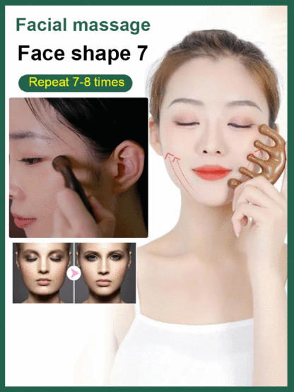 Gold wire five-tooth large ball massage comb