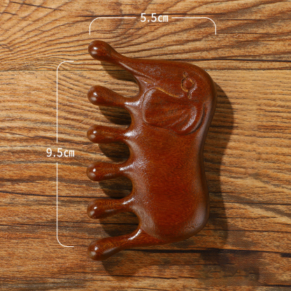 Gold wire five-tooth large ball massage comb