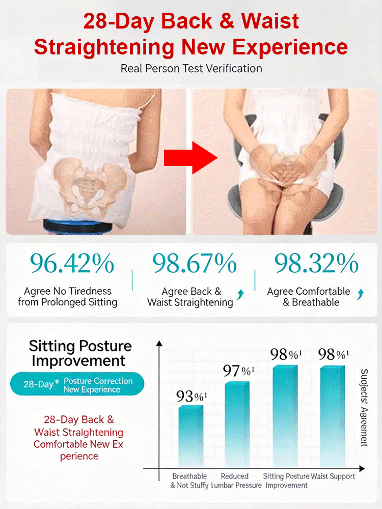 Foldable Lumbar Support and Backrest Integrated Seat Cushion for Correcting Posture