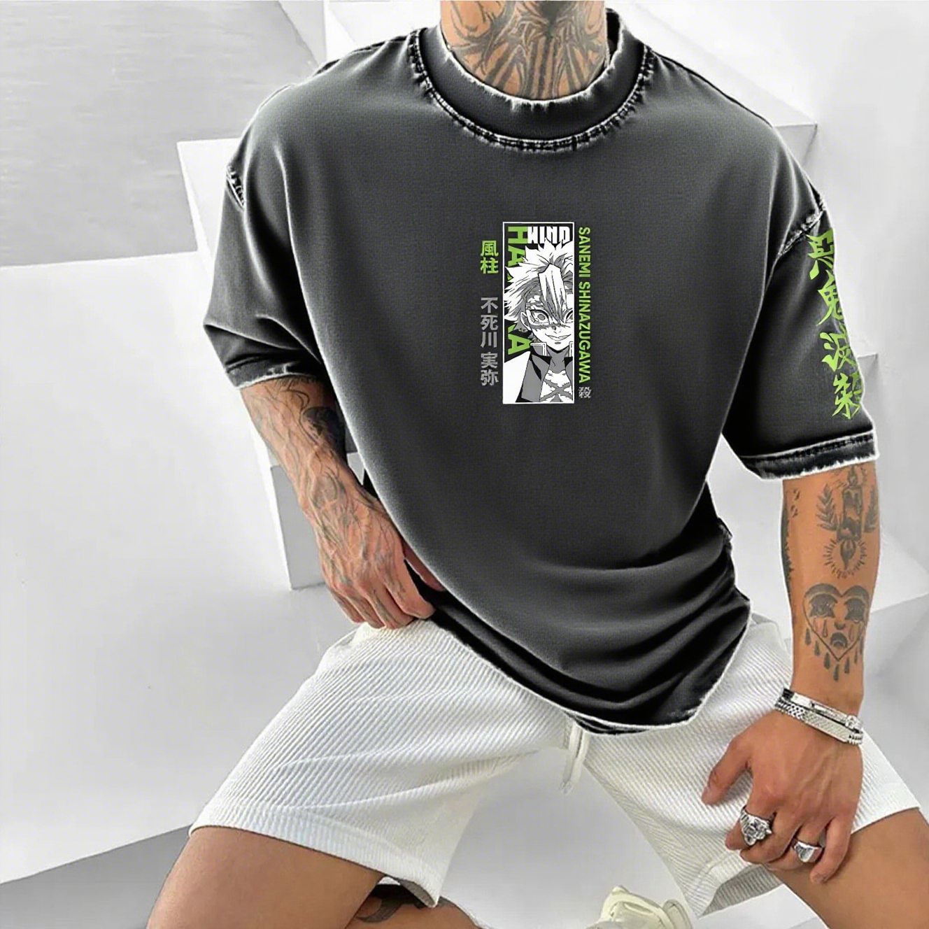 Unisex Anime Inspired Vintage T-Shirt丨Demon Slayer