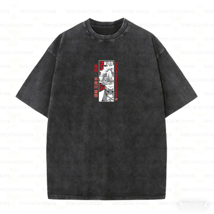 Sanemi Shinazugawa Vintage 3D Direct Inkjet Printed Washed Unisex T-Shirt