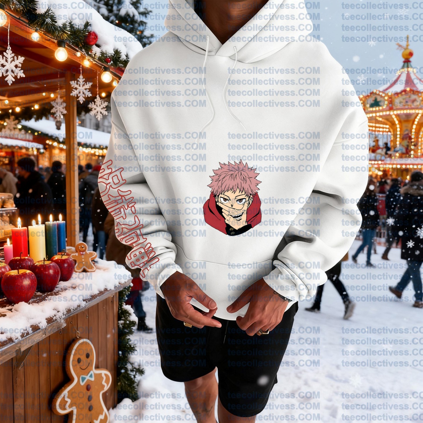 Plus Velvet Unisex Anime Graphic Streetwear Vintage Hoodie