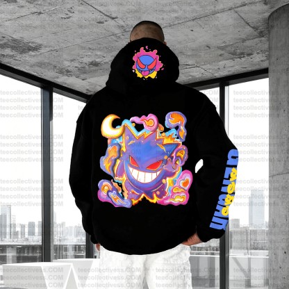 Plus Velvet Unisex Anime Graphic Streetwear Vintage Hoodie