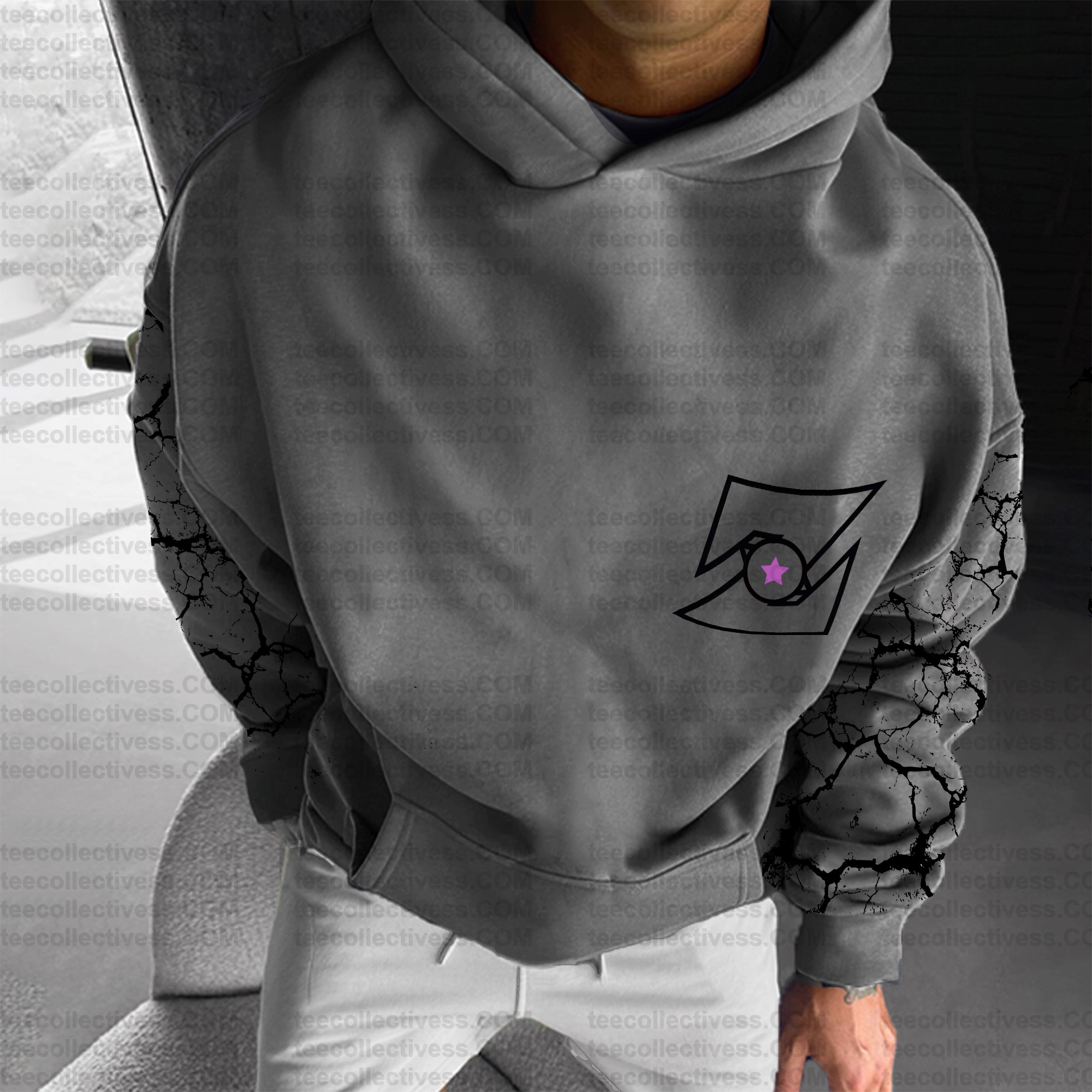 Plus Velvet Unisex Anime Graphic Streetwear Vintage Hoodie