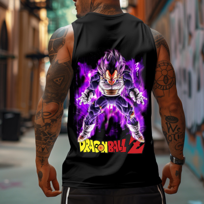 Casual Dragon Ball Anime Vegeta Print Tank Top