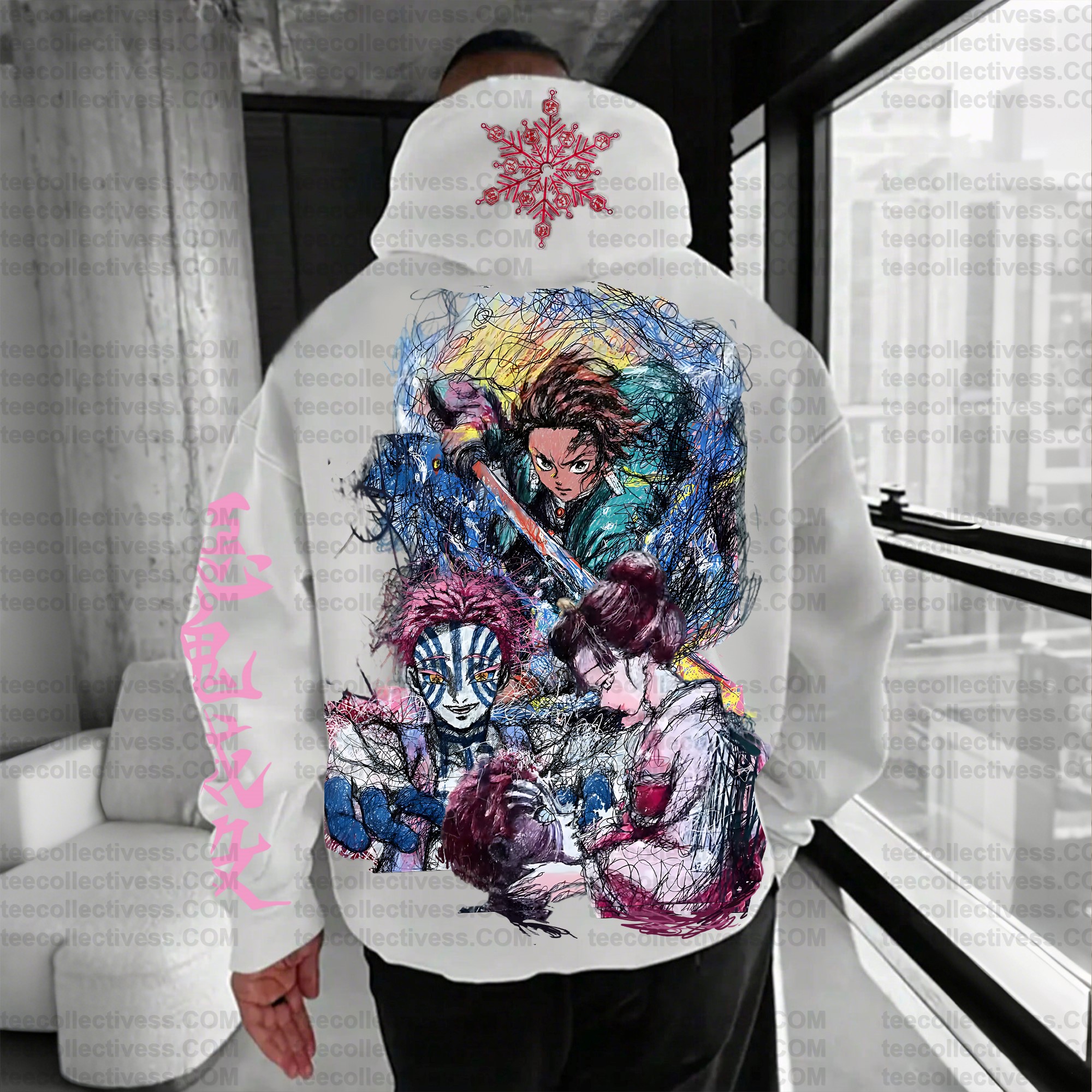 Plus Velvet Unisex Anime Graphic Streetwear Vintage Hoodie
