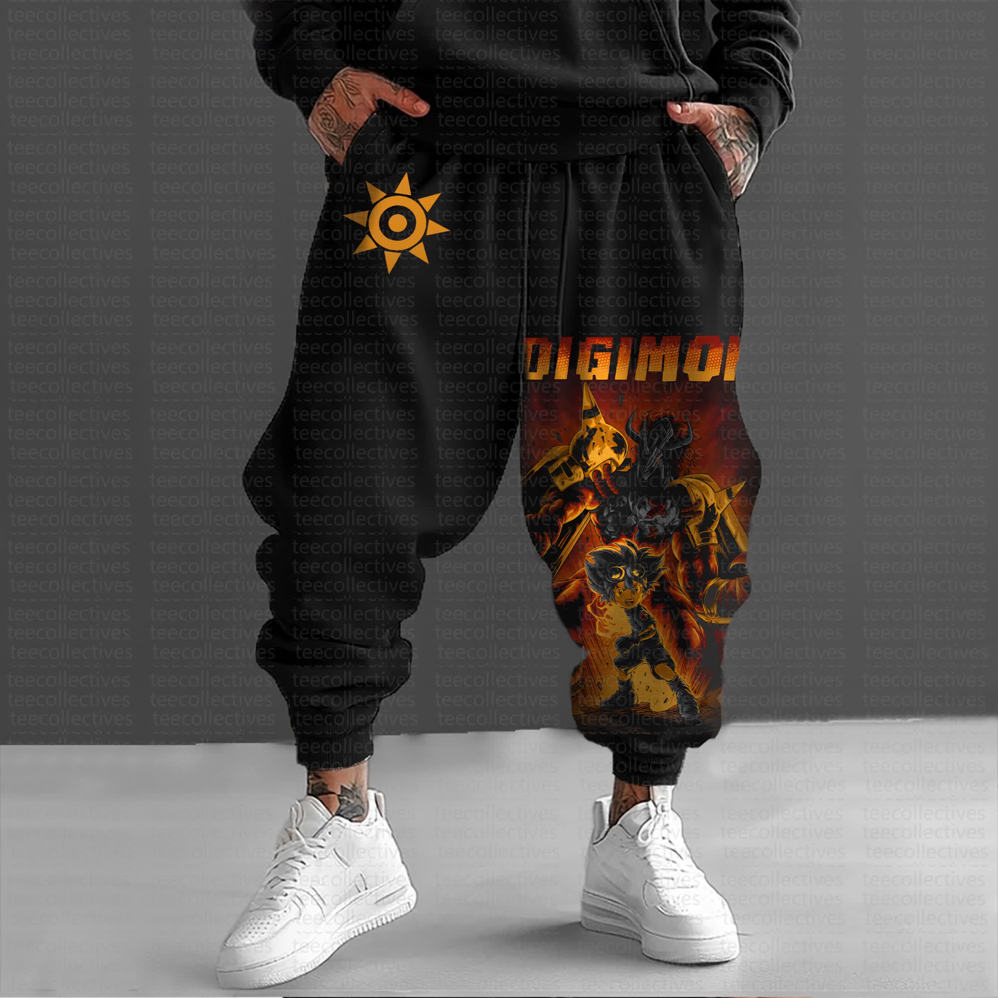 Unisex Anime Inspired Vintage Pants丨Digimon