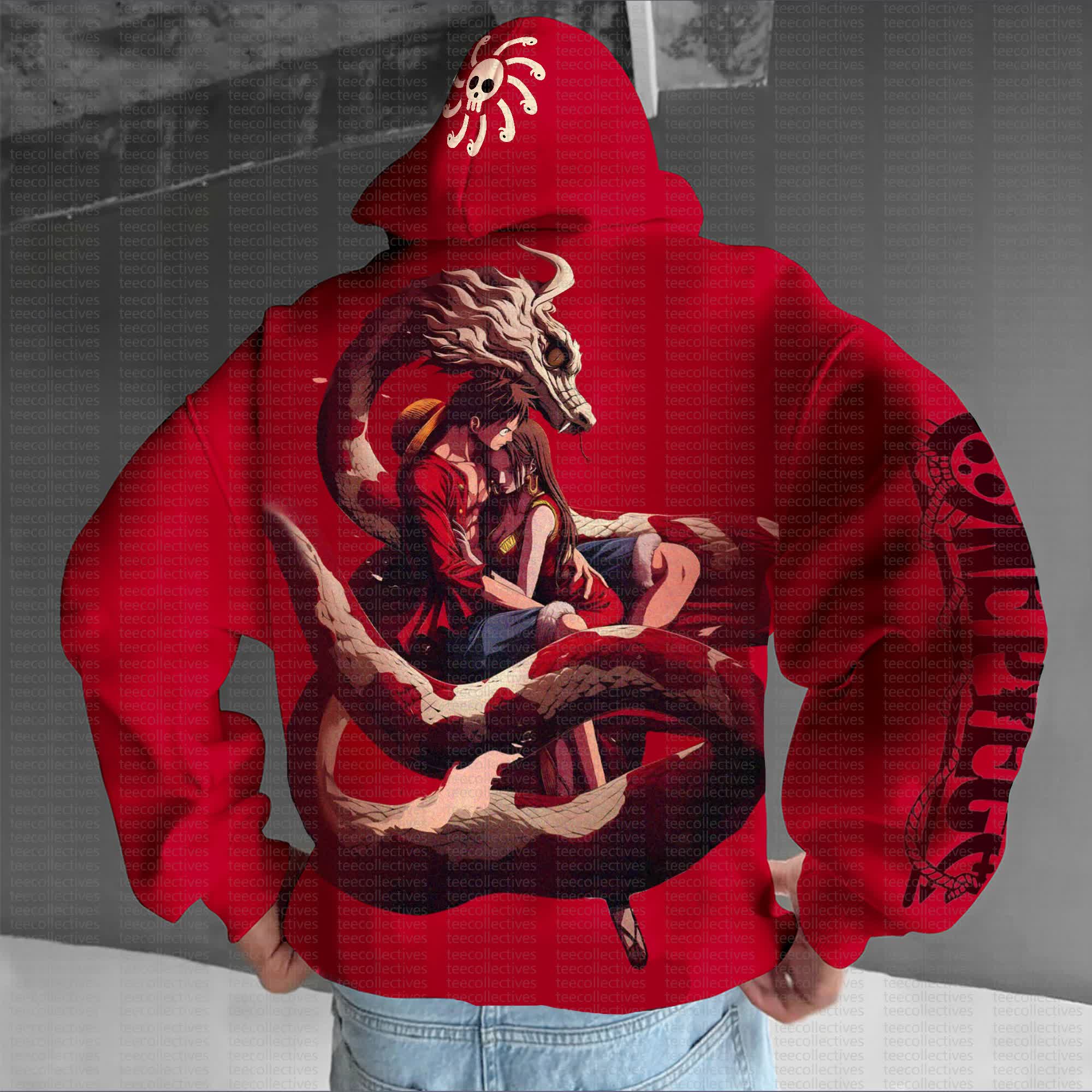 Unisex “One Piece” Anime Print  Casual Oversized Hoodie