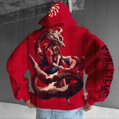 Unisex “One Piece” Anime Print  Casual Oversized Hoodie