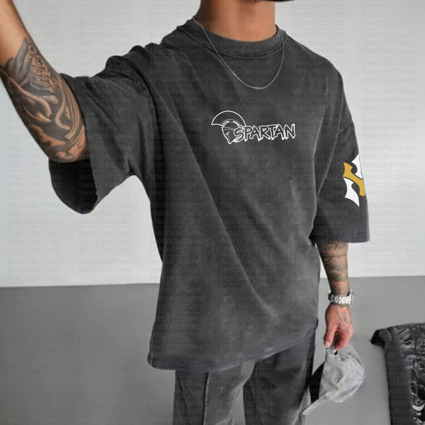 Unisex Anime Inspired Vintage Washed T-Shirt丨Spartan