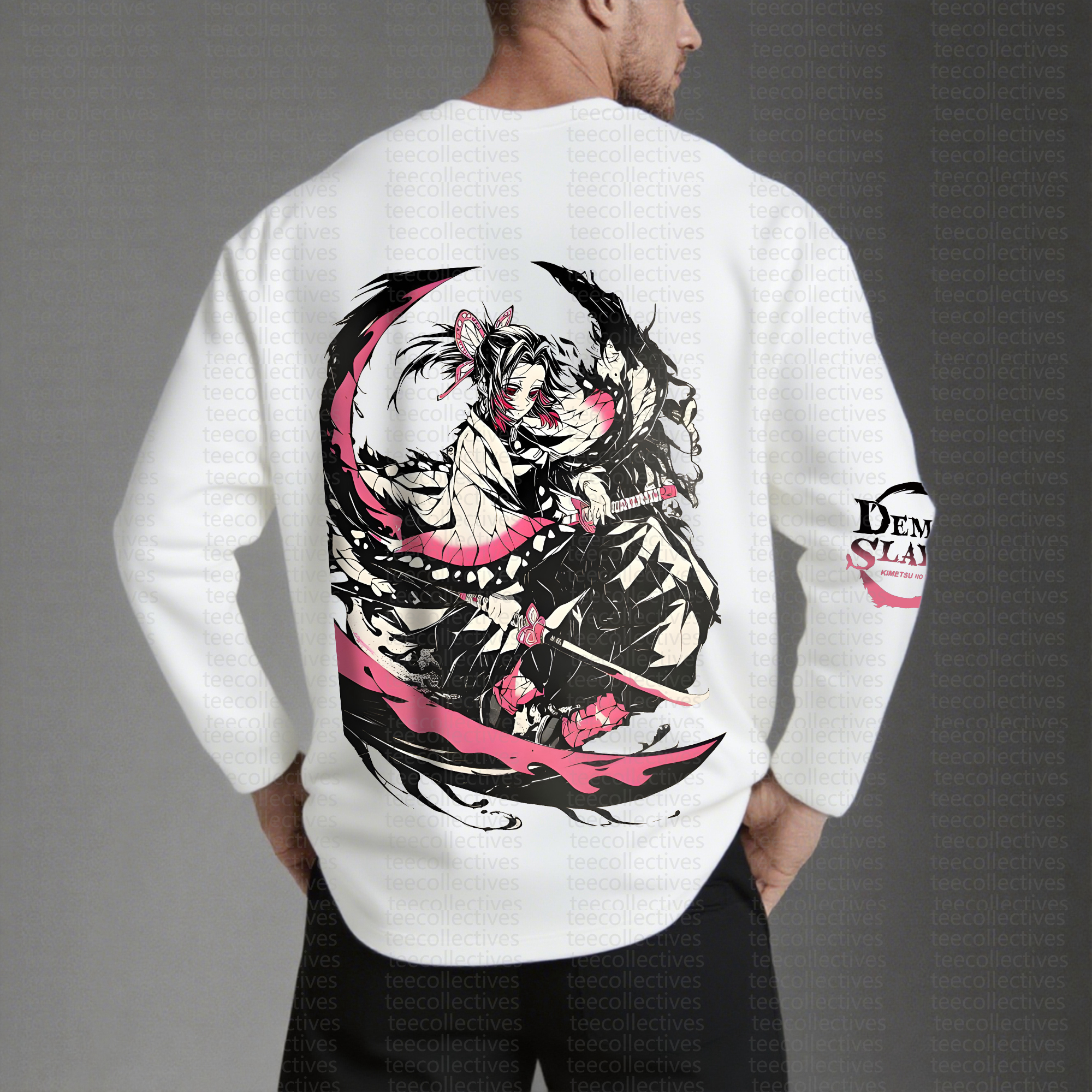 Unisex “Demon Slayer” Anime Graphic Streetwear Vintage Long-Sleeved T-shirt