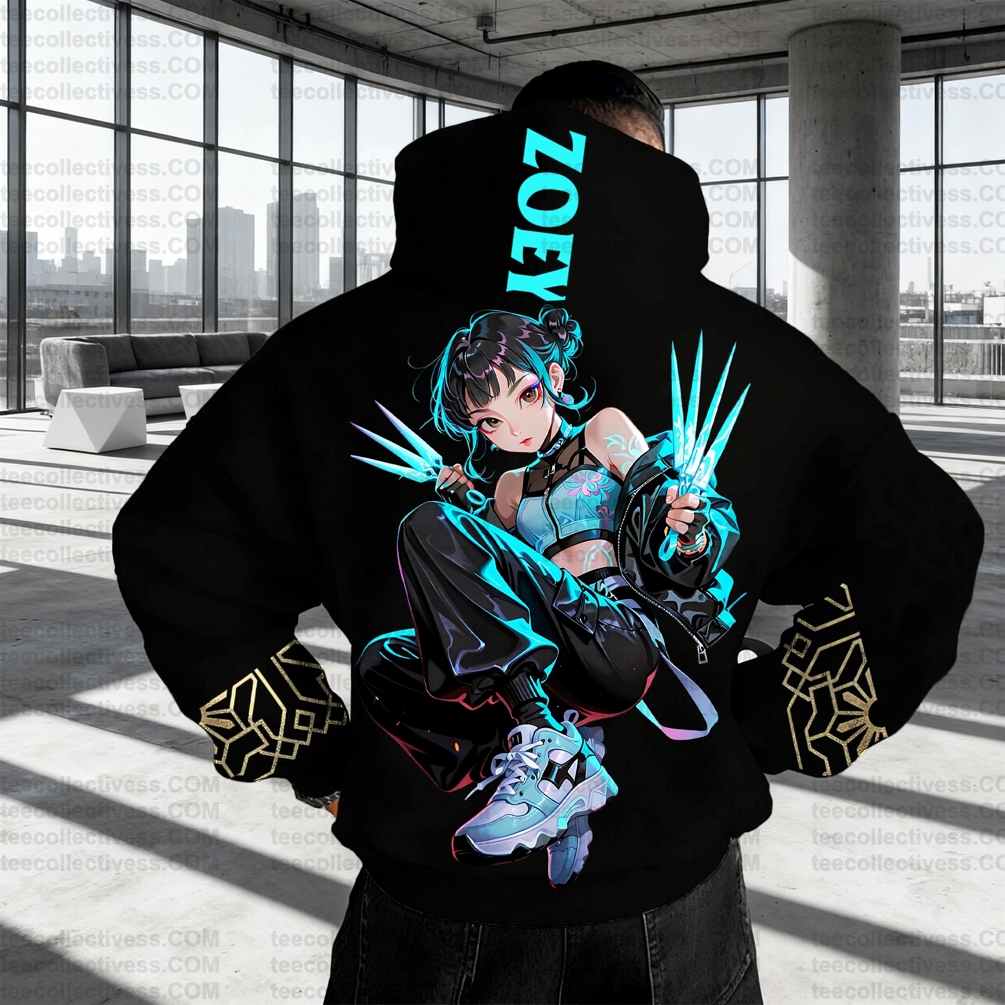 Plus Velvet Unisex Anime Graphic Streetwear Vintage Hoodie