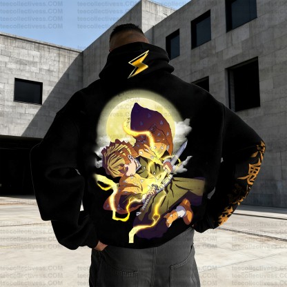 Plus Velvet Unisex Anime Graphic Streetwear Vintage Hoodie