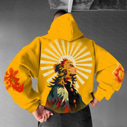 Unisex “Demon Slayer” Anime Graphic Streetwear Vintage Hoodie