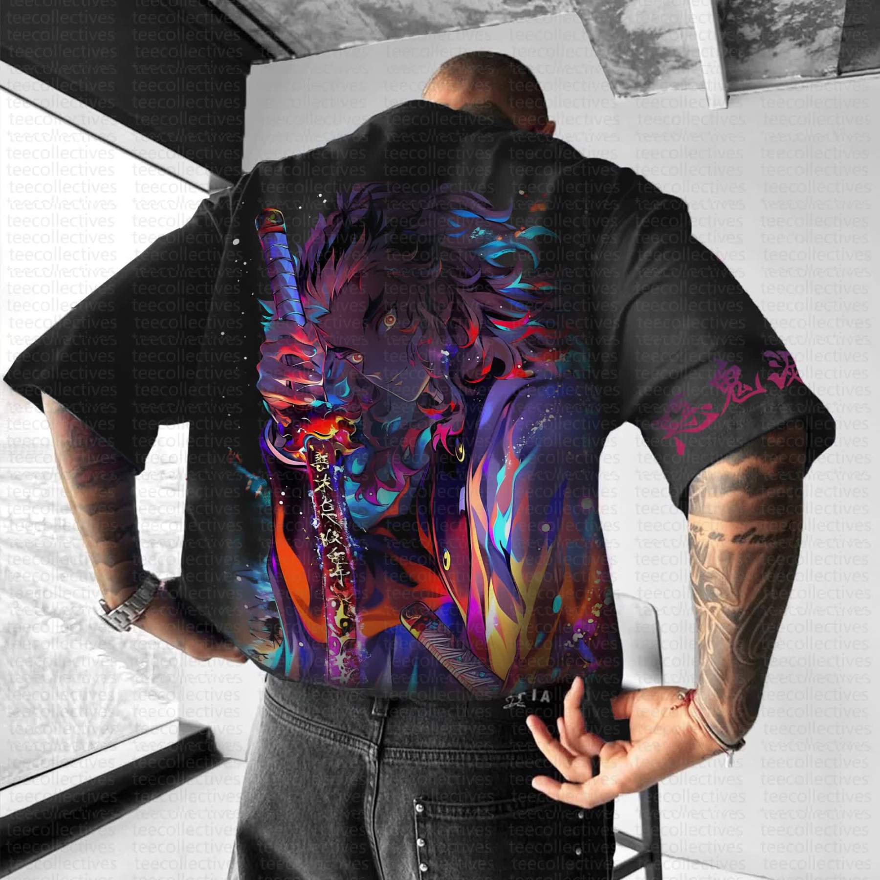 Unisex Anime Inspired Vintage T-Shirt丨Demon Slayer X Pokémon