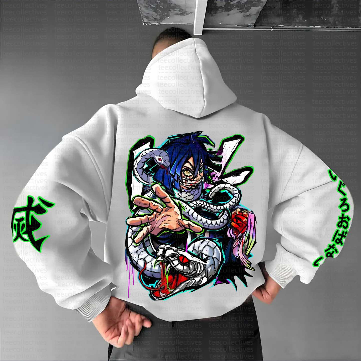 Unisex Anime Graphic Streetwear Vintage Hoodie丨Demon Slayer X Pokémon