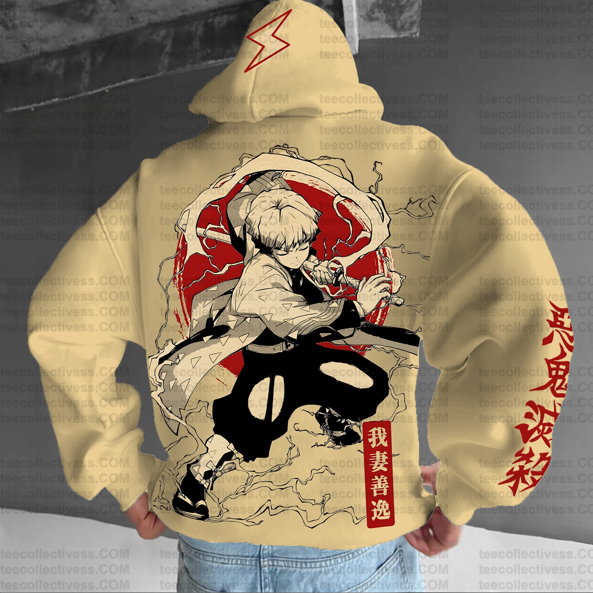 Plus Velvet Unisex Anime Graphic Streetwear Vintage Hoodie