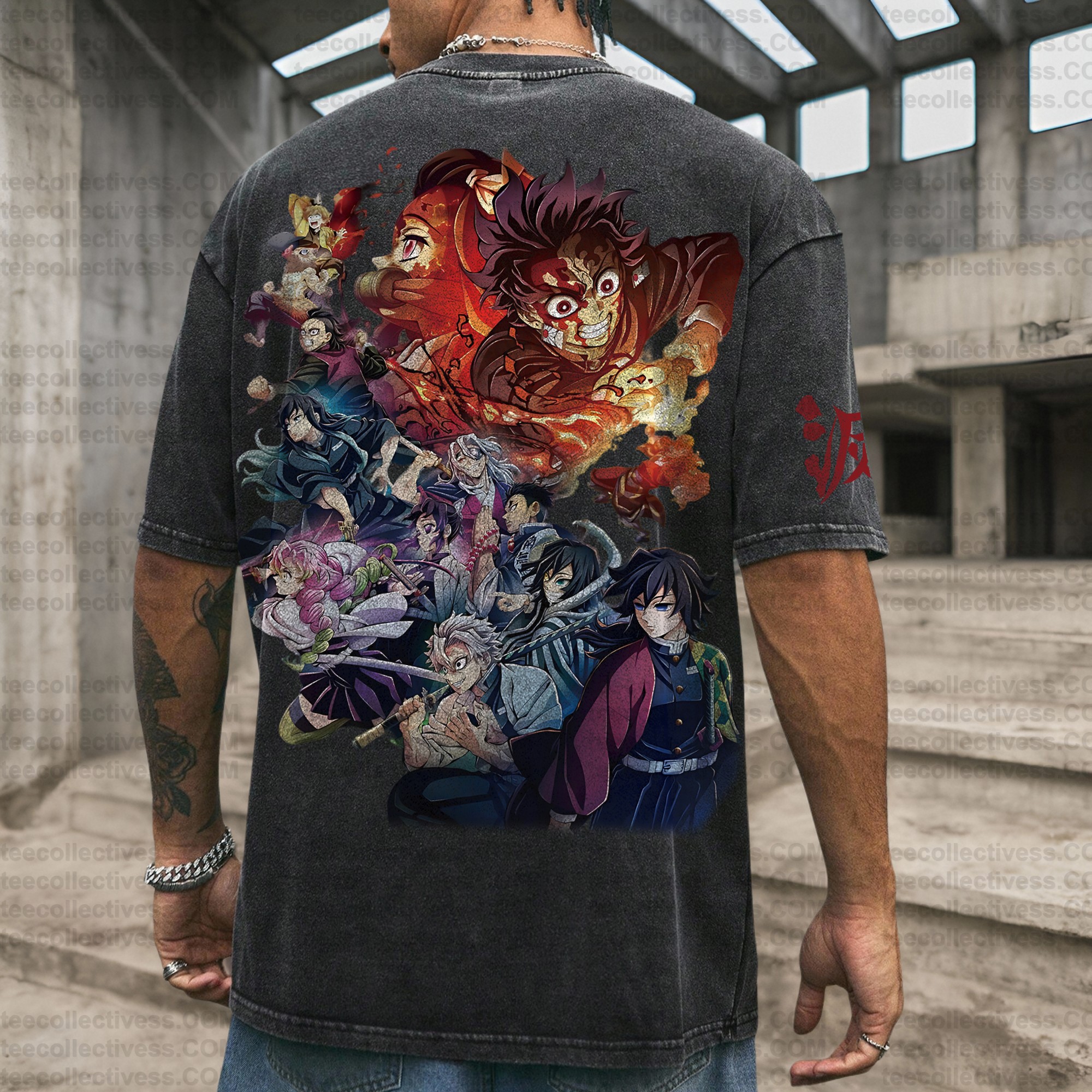 Vintage 3D Direct Inkjet Printed Washed Unisex T-Shirt