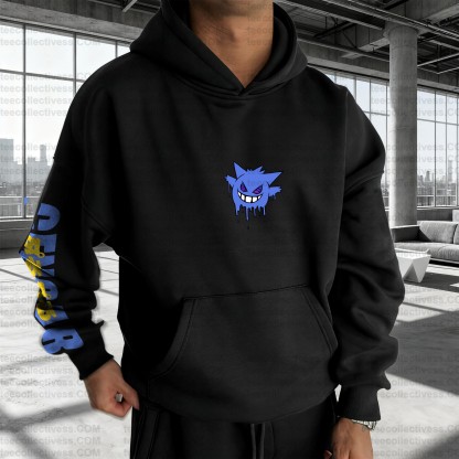 Plus Velvet Unisex Anime Graphic Streetwear Vintage Hoodie