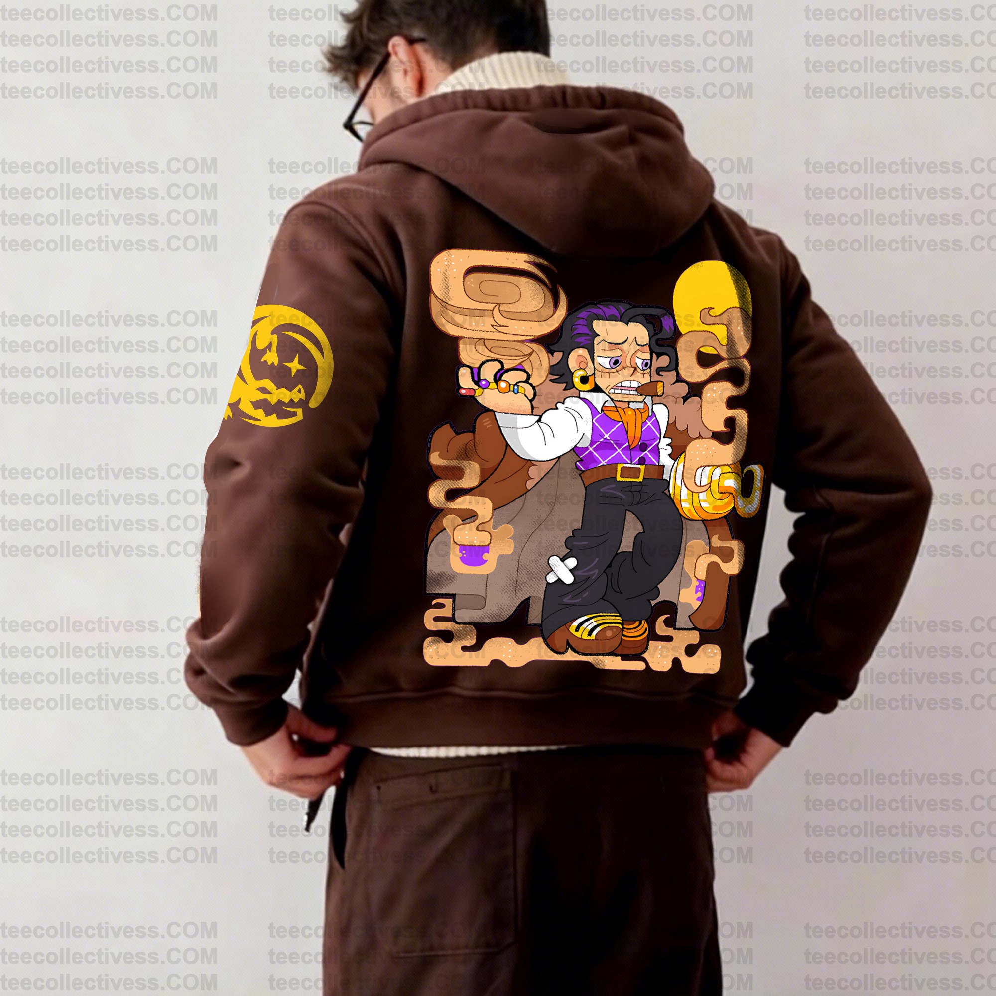 Unisex Graphic Streetwear Vintage Zipper Cardigan Plush Hoodie