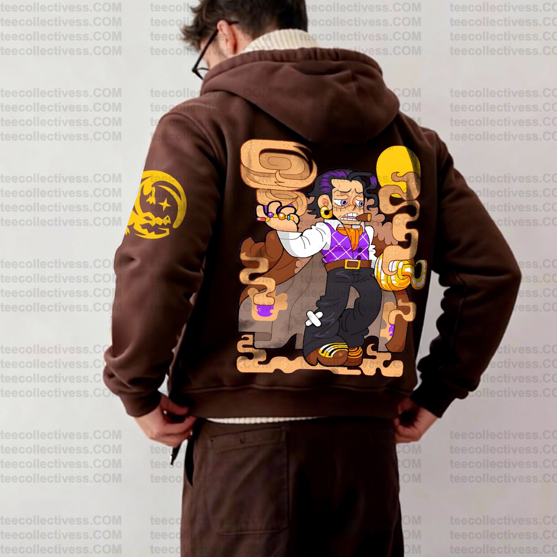 Unisex Graphic Streetwear Vintage Zipper Cardigan Plush Hoodie