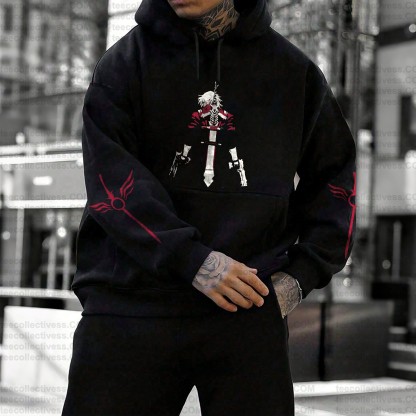 Unisex Anime Graphic Streetwear Vintage Hoodie