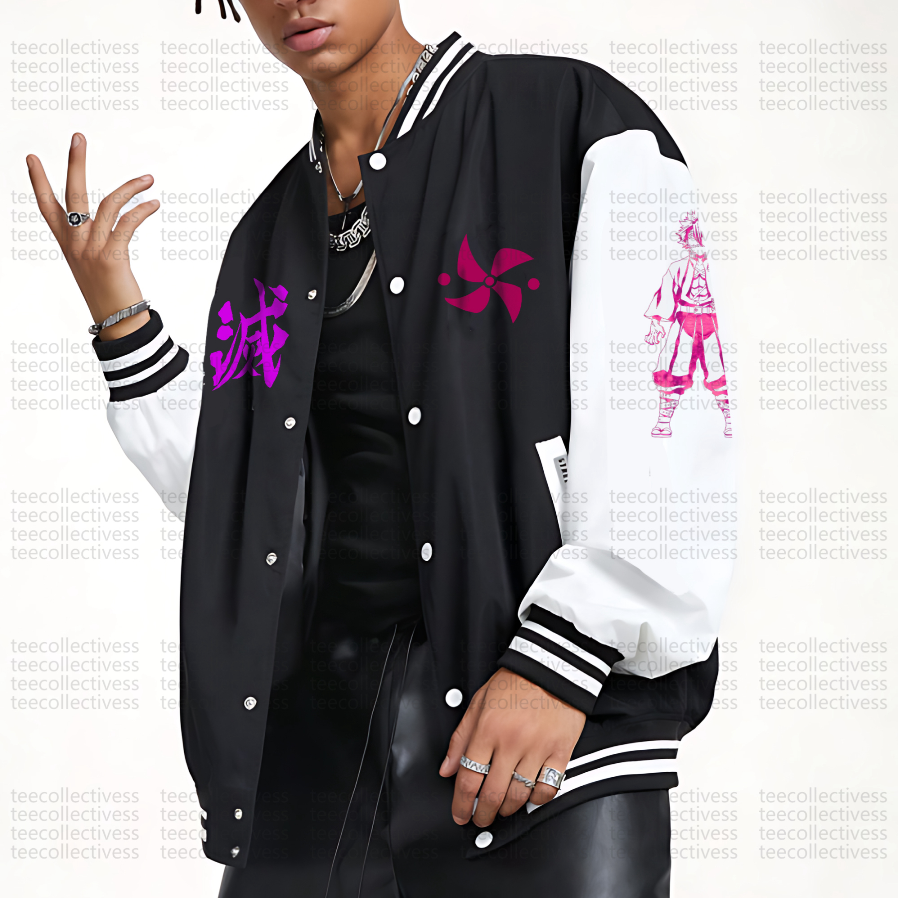 Spring And Autumn Unisex Casual Streetwear Fashion Jacket | Demon Slayer