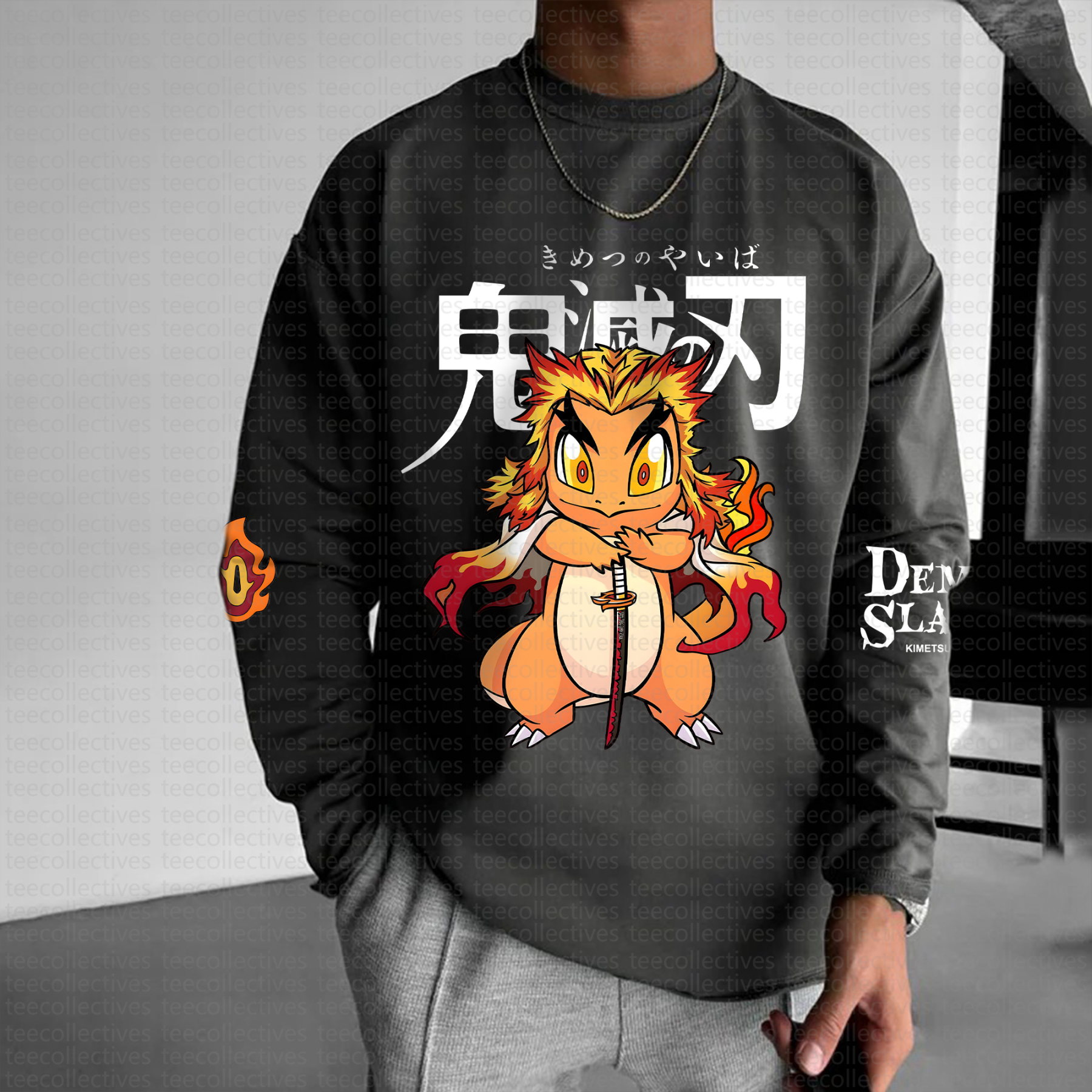 Unisex Anime Inspired Long Sleeve T-shirts| Demon slayer
