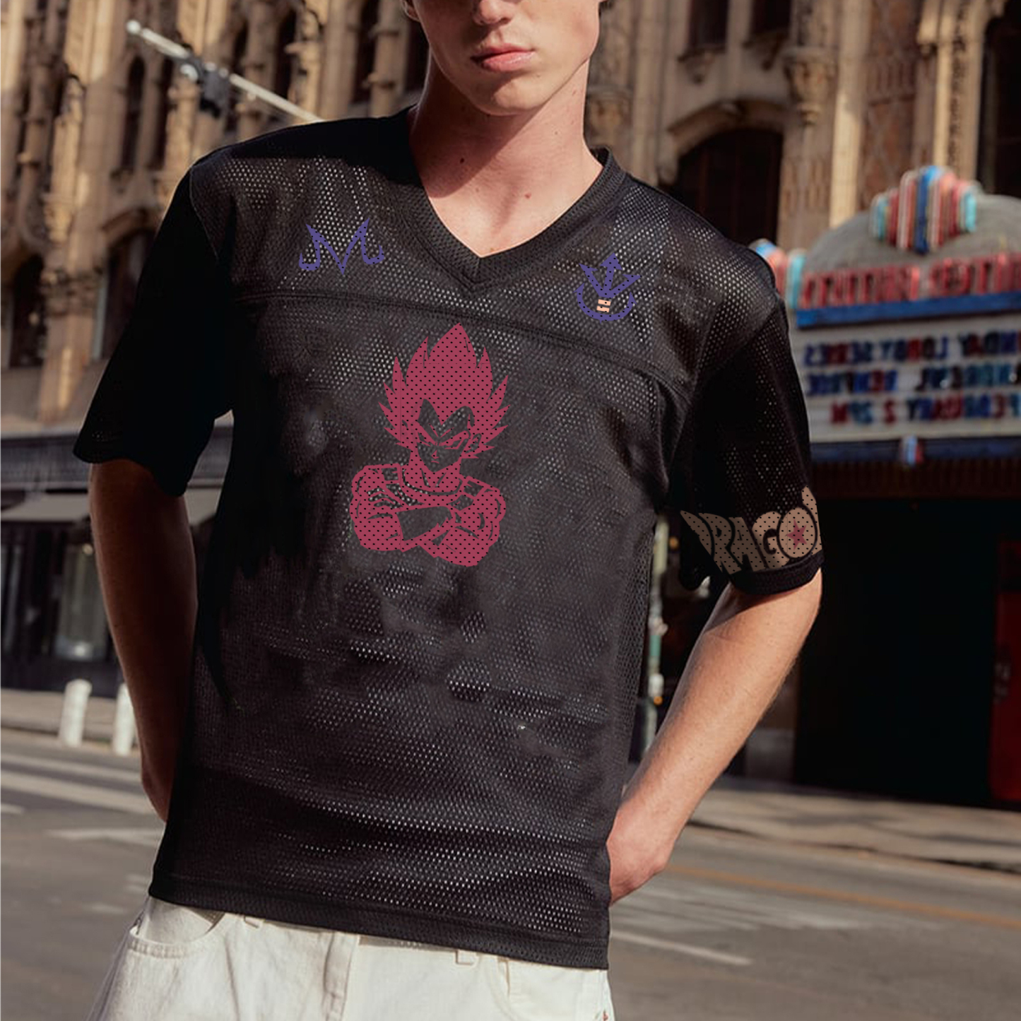 Unisex  “DRAGON BALL” Anime Style Retro I Mesh T-Shirt